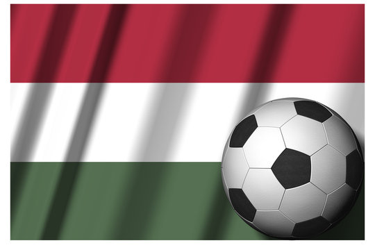 Calcio Europa_Ungheria_001
Classica palla utilizzata nel gioco del calcio con, sullo sfondo, la bandiera nazionale.
