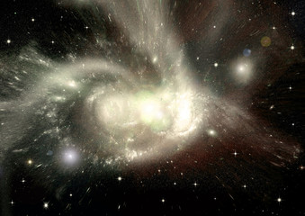 galaxy in a free space