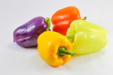Green Orange Yellow Violet Capsicum Bell Pepper