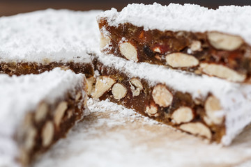 Panforte di Siena (Christmas cake from Tuscany, Italy)