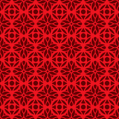 Seamless background image of Chinese window tracery round cross flower pattern.
