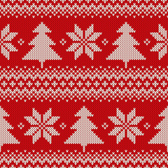 Fair Isle Sweater Design. Seamless Knitted Pattern
