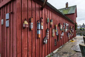 Motif # 1 and Buoys/Bradley Wharf in the harbor town of Rockport, Massachusetts