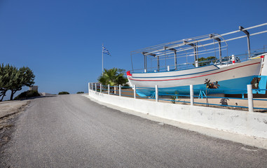 Greek flag on Kos island