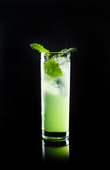 Green cocktail with mint