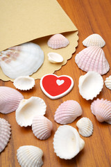  Valentine Heart with seashells