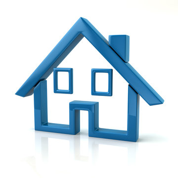 Illustration of blue home