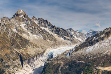 Glacier d Argentiere And Mountain Range-France
