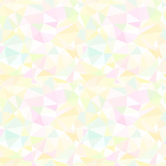 Seamless vector pattern. Abstract light background with colorful triangles.