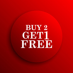 Buy 2 get 1 free offer icon