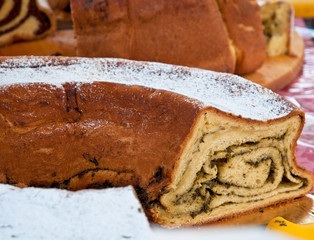 Potica, typical slovenian food in the market