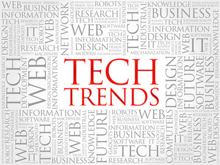 Tech Trends word cloud concept