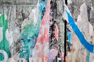 Fototapeta premium Torn posters