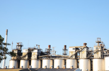 Oil refinery industry for factory background