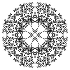 Vector henna tatoo mandala. Mehndi style.

