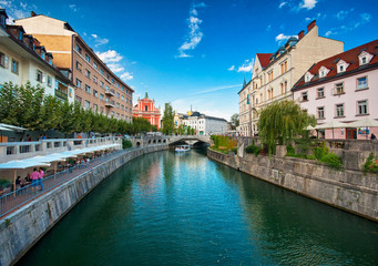 Fototapeta na wymiar Old town of Ljubljana