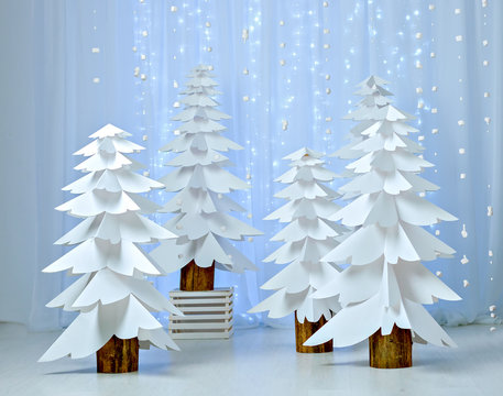 Fantastic Forest Of Paper Christmas Trees