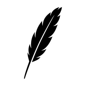 recommend clip art: Feather quill pen flat icon for apps and websites