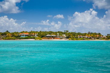 view of the island  in the Caribbean Sea