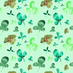 seamless pattern on the theme of Ireland, made ??up of clover le