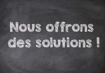 Obraz premium Nous offrons des soulutions 