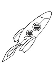 rocket spaceship flying fire