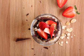 strawberry granola yogurt parfait.