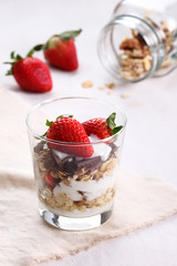 strawberry granola yogurt parfait.