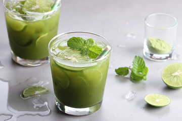 matcha mint iced tea.
