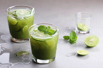 matcha mint iced tea.