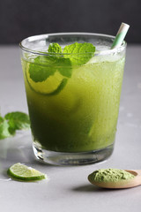 matcha mint iced tea.