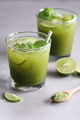 matcha mint iced tea.