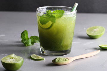 matcha mint iced tea.