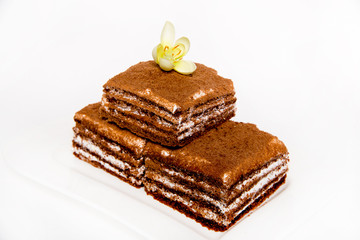 chocolate cakes on a plate