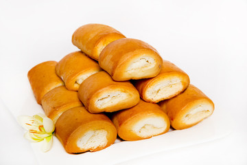 puff with cottage cheese isolate