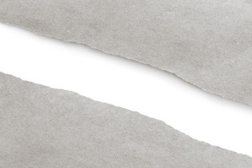 White Paper Torn in Half over White with Soft Shadow