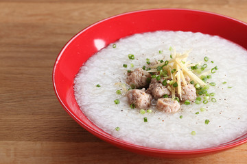 rice porridge.