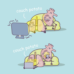 couch potato concept