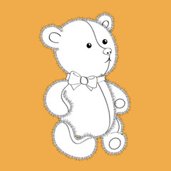 pretty puppy - black-and-white drawing by hand 