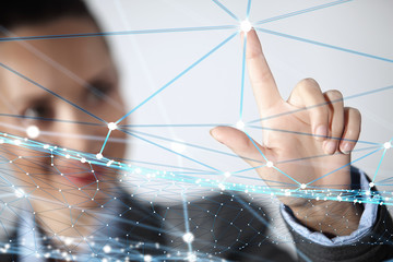 Wireless connection futuristic concept