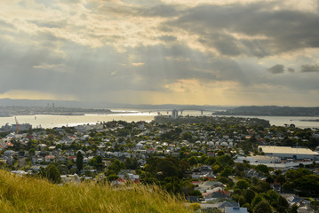 Auckland and North Shore view from North Head - obrazy, fototapety, plakaty