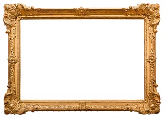 Fotobehang Gold picture frame. Isolated on white background © dred2010