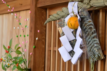 京都祇園の正月飾り