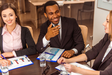 Business people conference