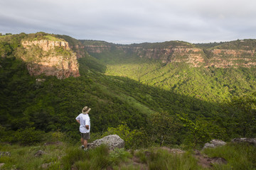 Hiking Wilderness exploring rugged valley cliffs gorge landscape