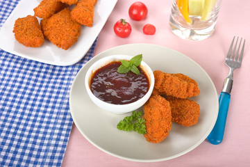 Chicken wings mit Barbecue- Sosse