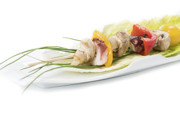 shish kebab from an octopus