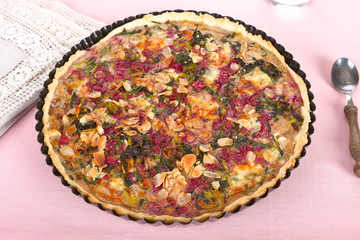 Gemüse- Tarte mit Mandelblättchen