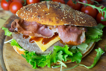 hambuger, panino americano