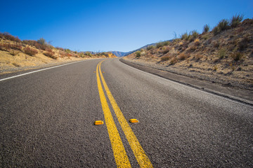 Close Asphalt Bend in Road